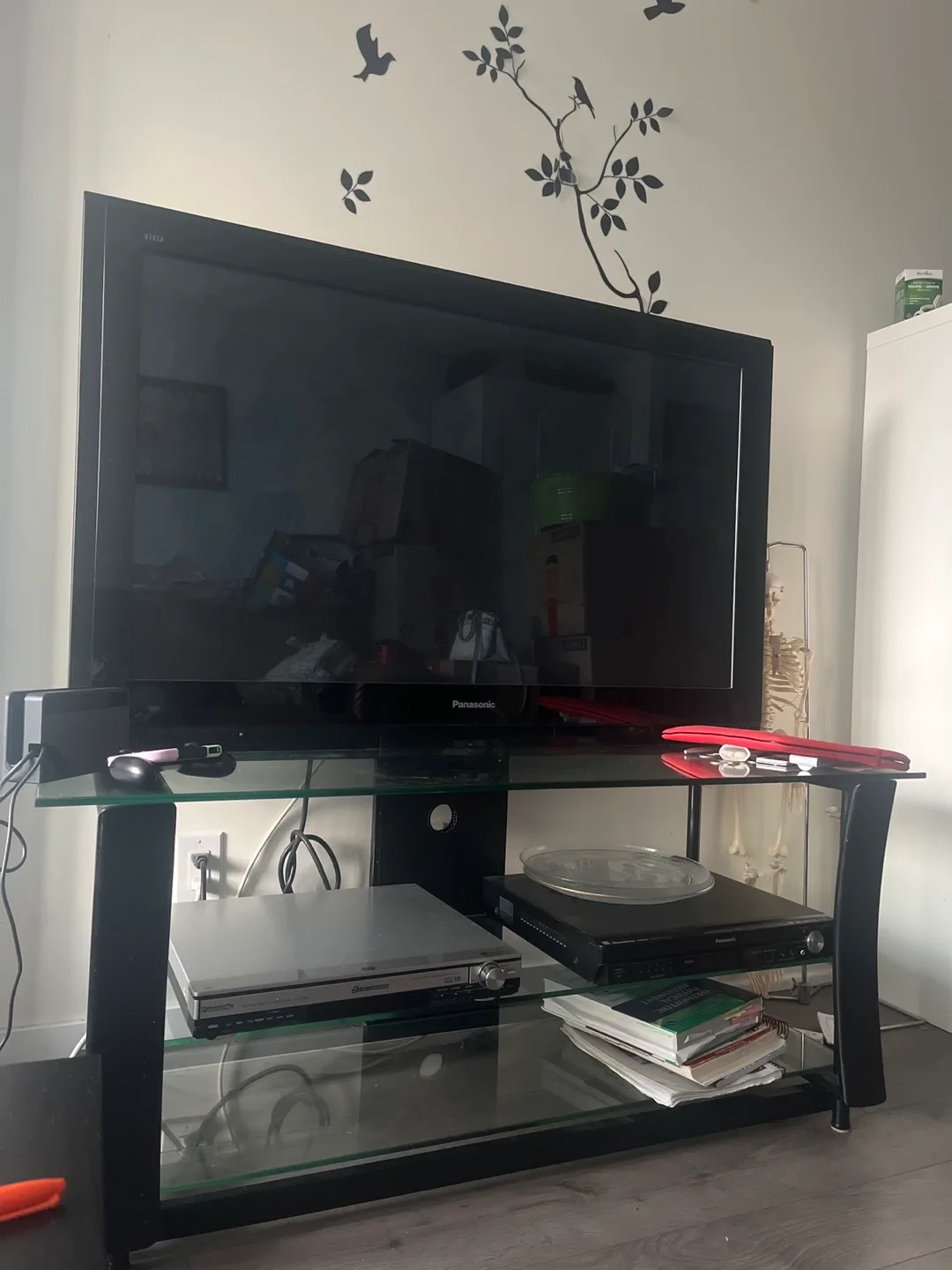 Glass tv stand thumbnail
