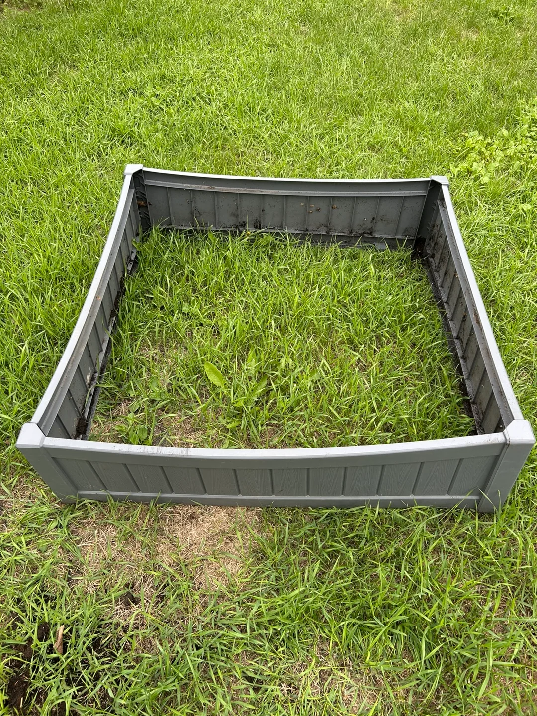 Grey Square Garden Planter - 107cm each side, 30cm depth thumbnail
