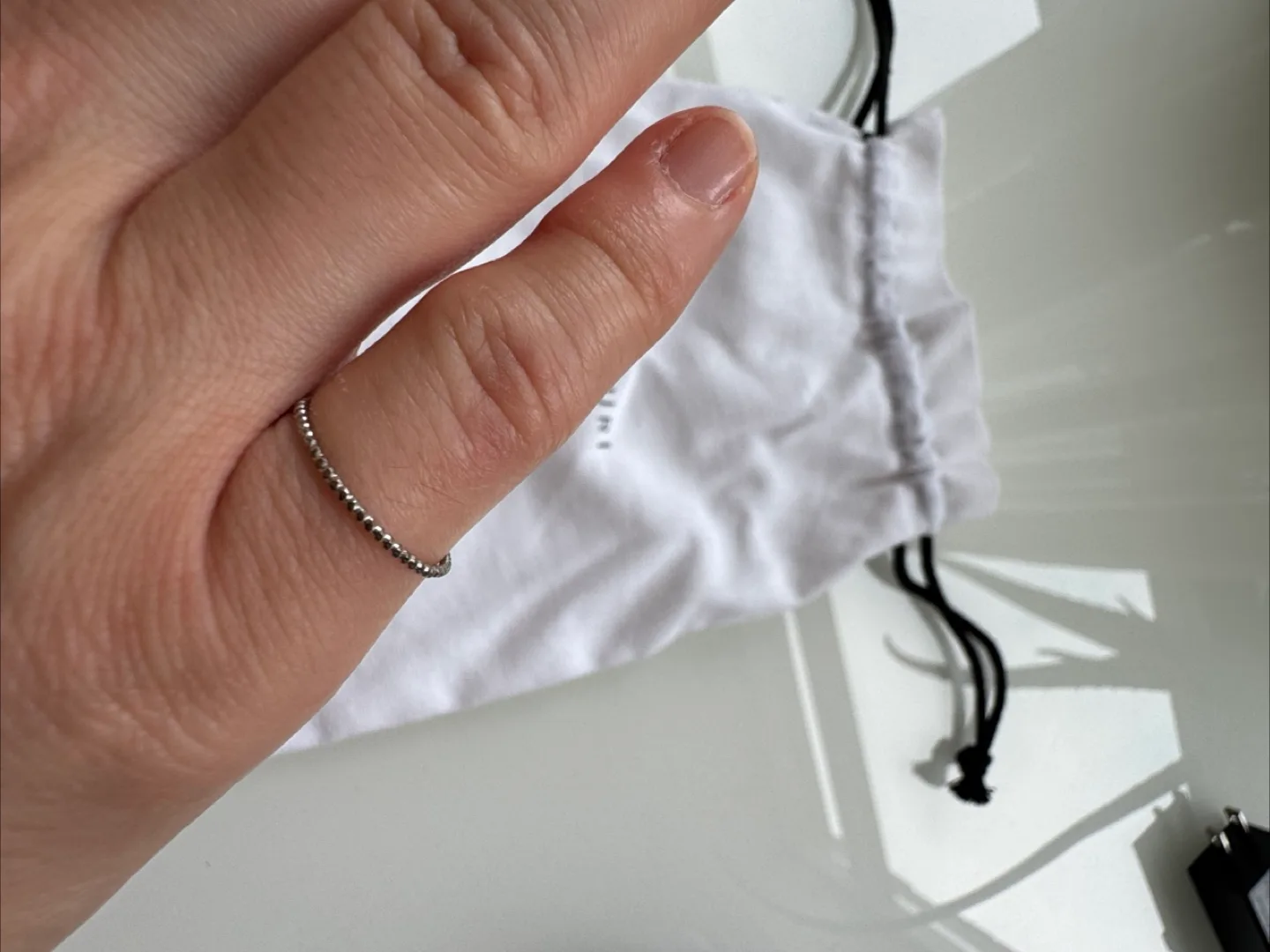 Small dainty twisted ring - size 4.5 - 5 image indicator(2)