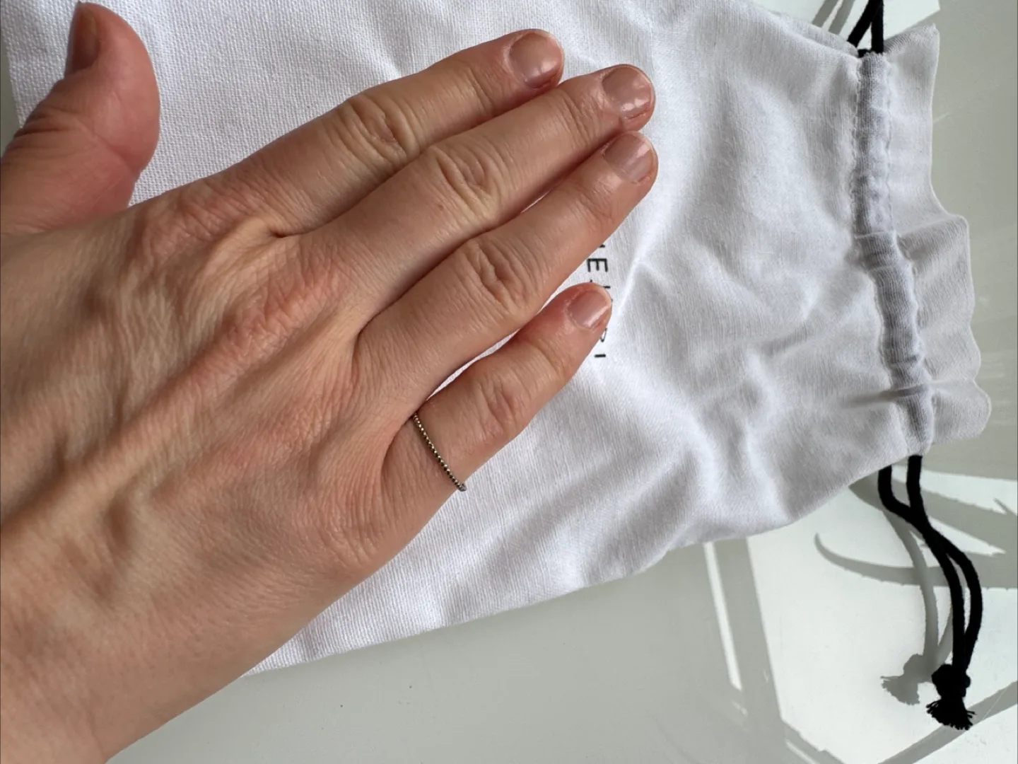 Small dainty twisted ring - size 4.5 - 5 thumbnail