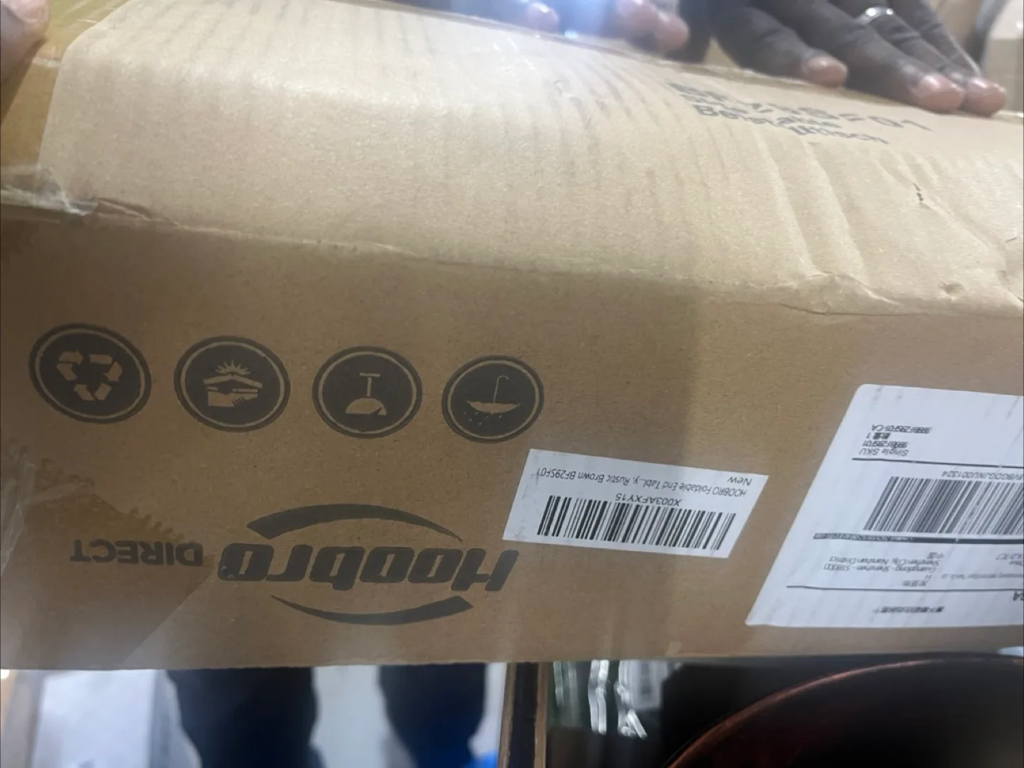 Hoobro BF29SF01 Rustic Brown Snack Table - NEW! image indicator(5)