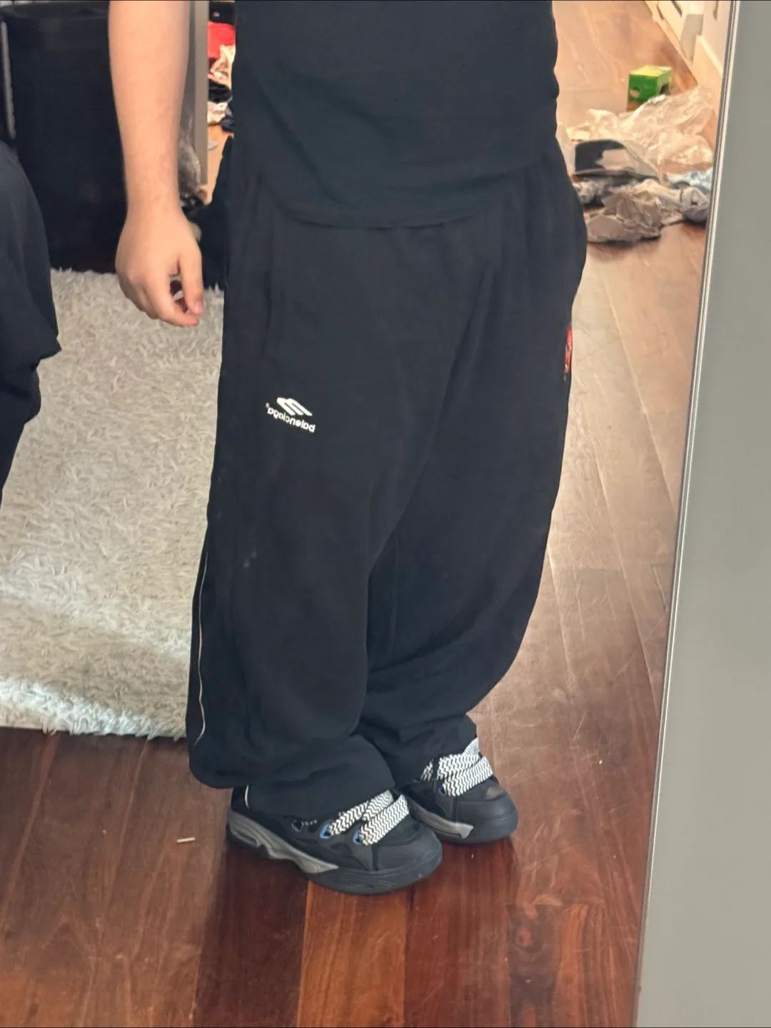 Balenciaga Unisex Black Sweatpants - Size L thumbnail