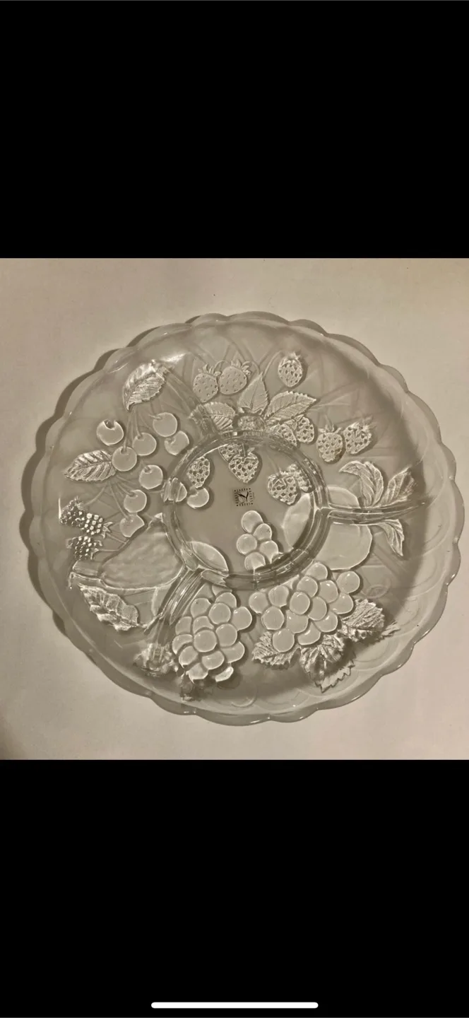 Laura Glass Fruit Delight Divided Relish Platter thumbnail