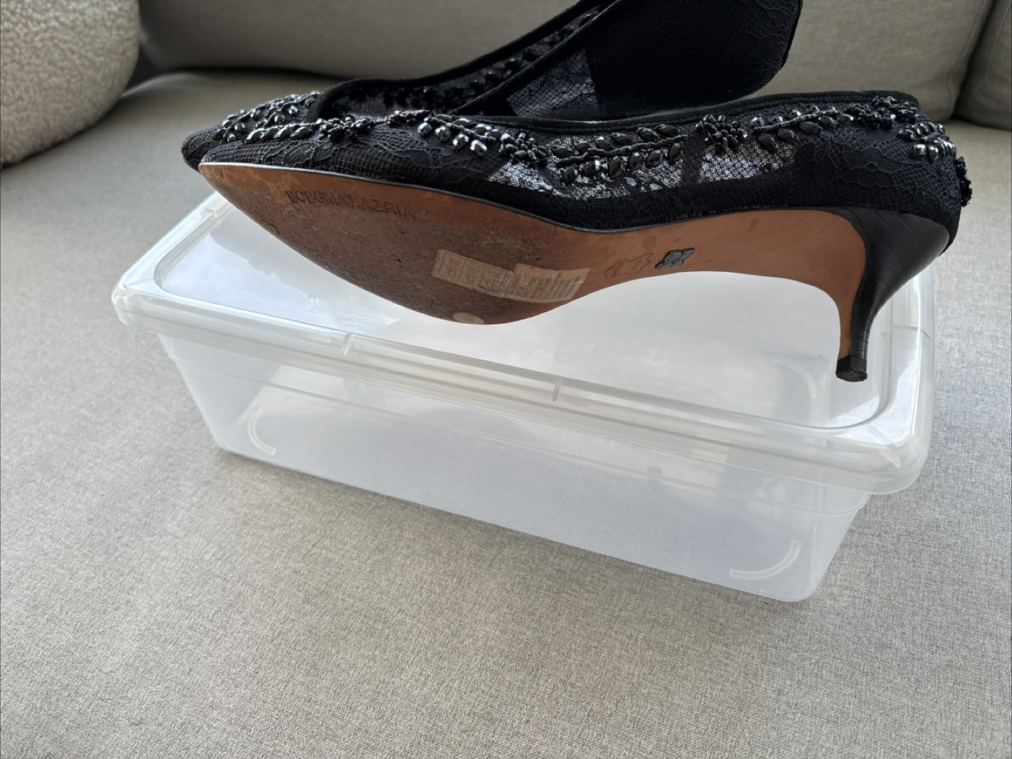 BCBGMAXAZRIA Black Lace Heels - photo 4