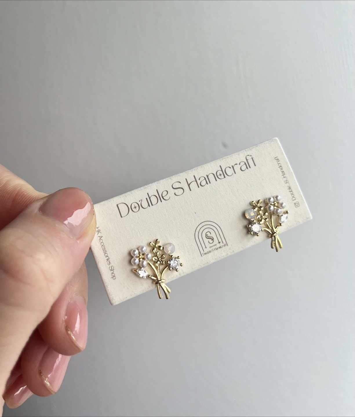 Double S Handcraft Flower Earrings - New