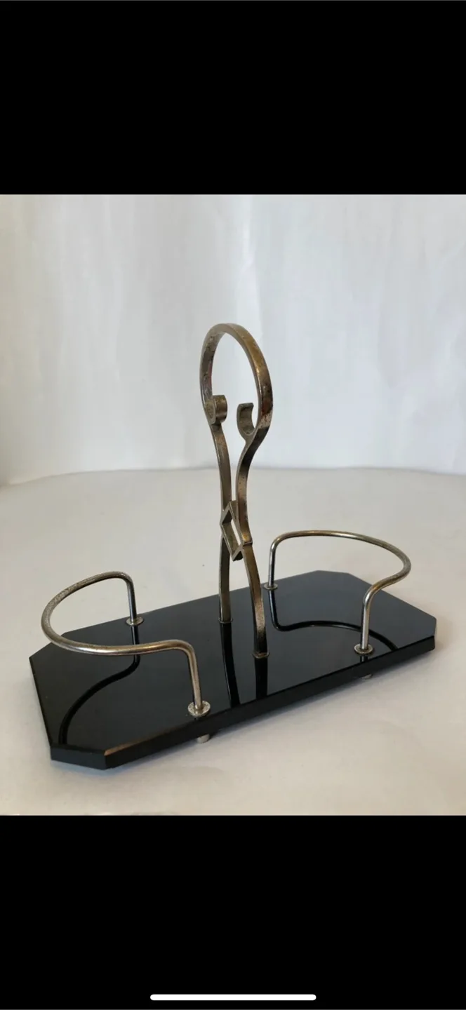 Vintage Clear Glass Oil & Vinegar Set image indicator(5)