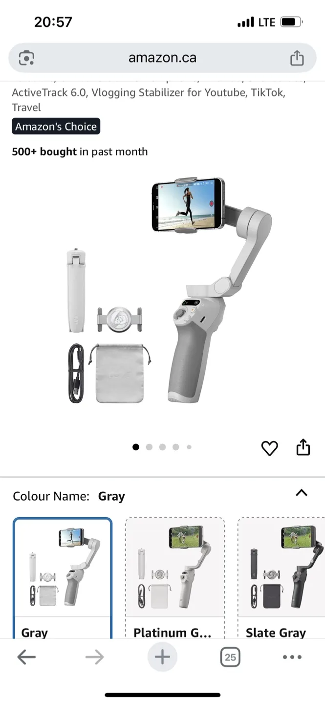 Brand New DJI Osmo Mobile SE Gray Vlogging Stabilizer thumbnail