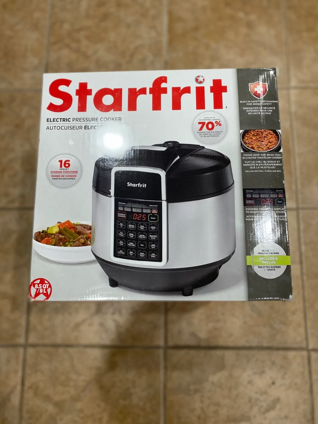 Starfrit Electric Pressure Cooker - 8.5 QT / 8 L thumbnail