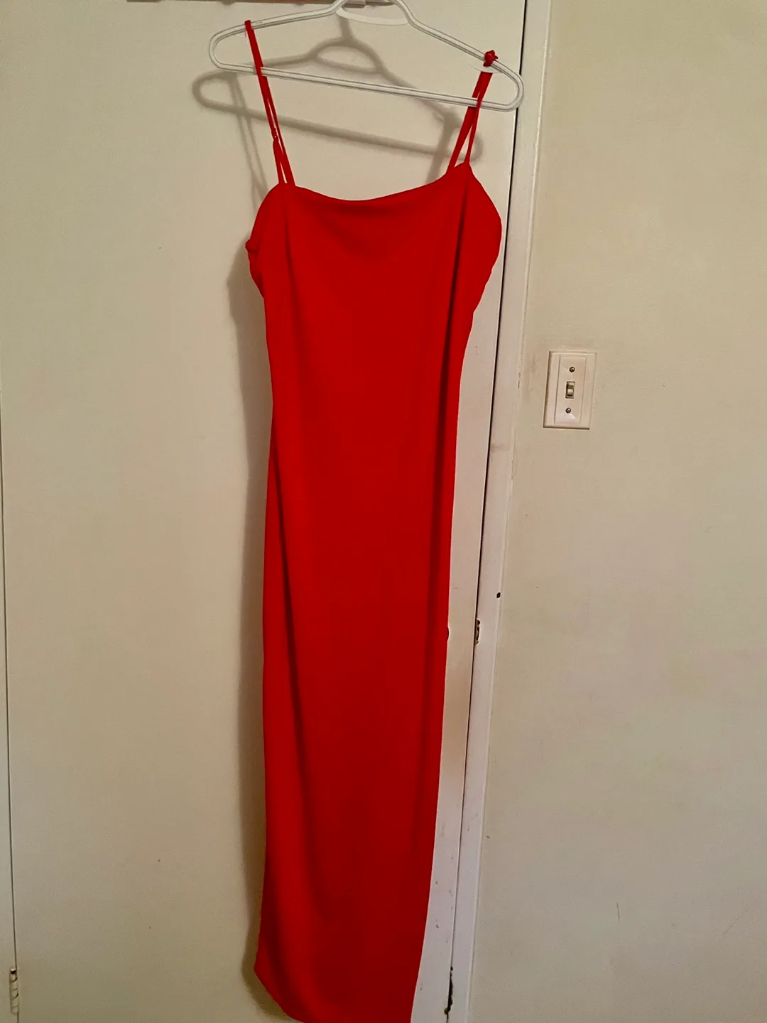 Red Spaghetti Strap Maxi Dress thumbnail