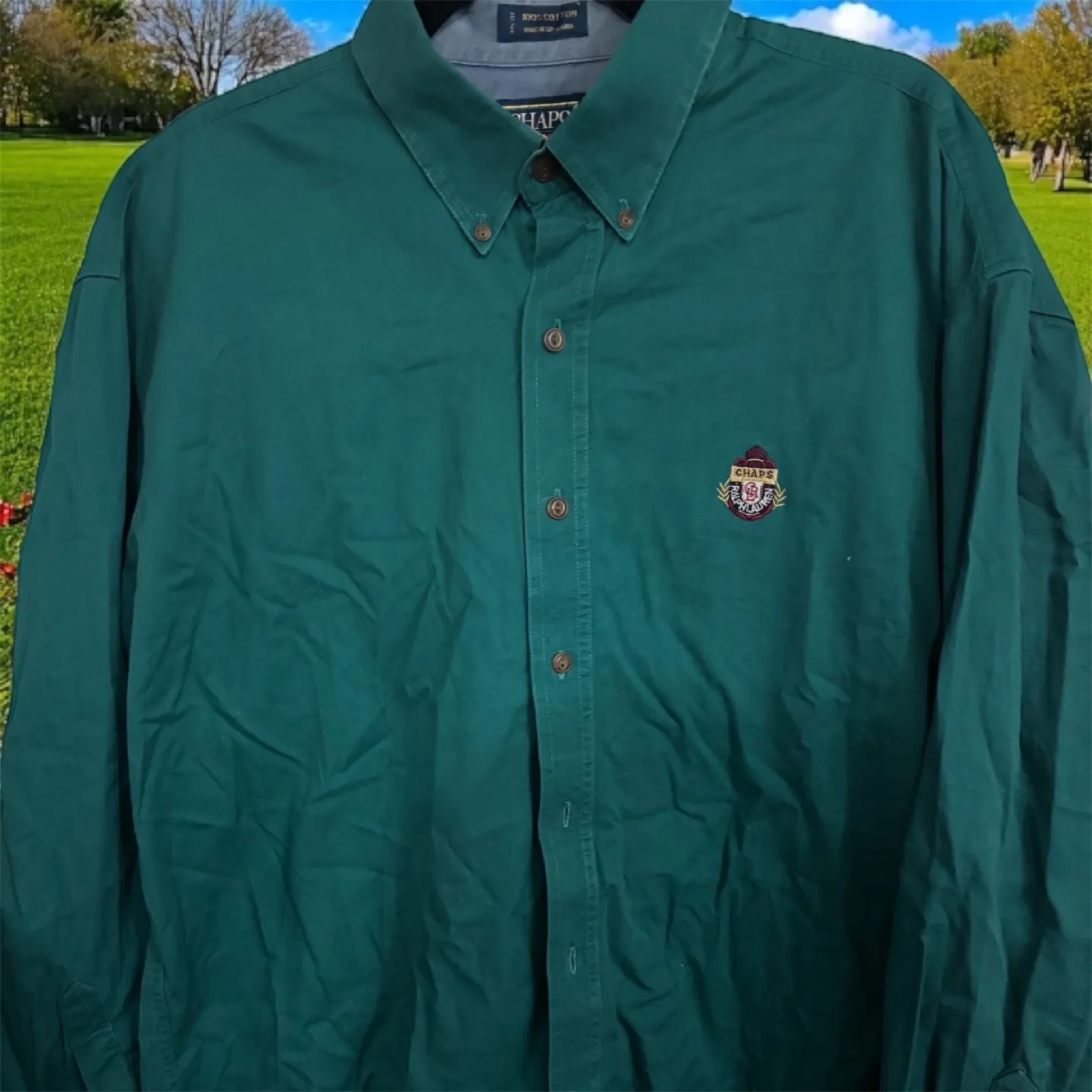 Chaps Button-Down Shirt - Green thumbnail