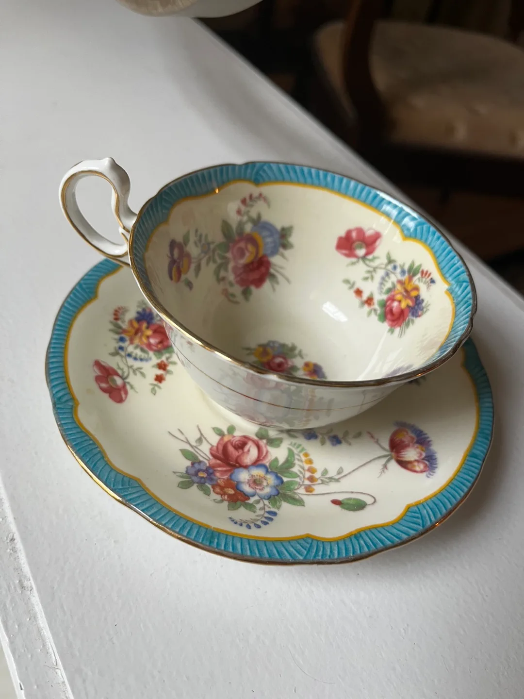Antique Aynsley Teacups and Saucers image indicator(3)