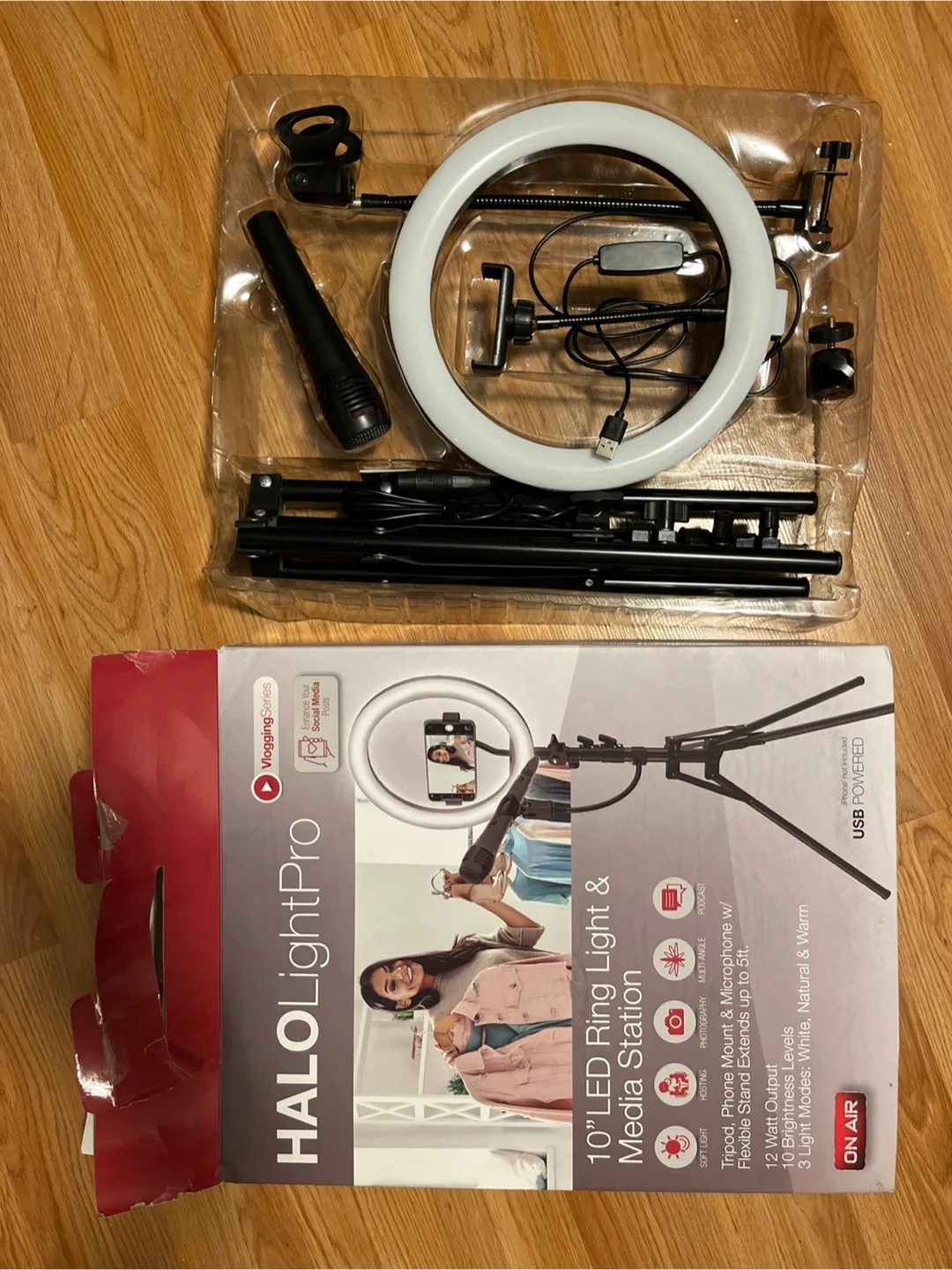 HALOLightPro 10" LED Ring Light & Media Station thumbnail