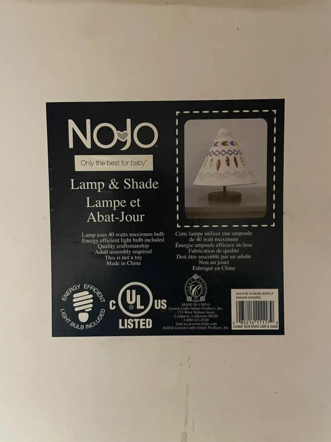 NoJo Lamp & Shade - Teepee Design thumbnail