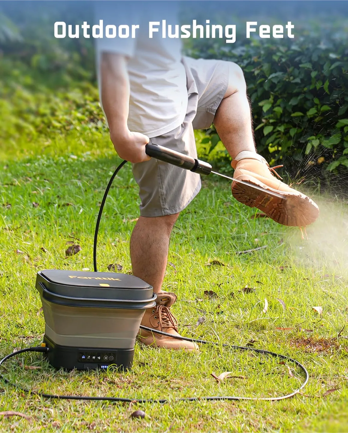 Fanttik NB8 Fold Cordless Electric Pressure Washer w/3.2Gal Tank image indicator(6)