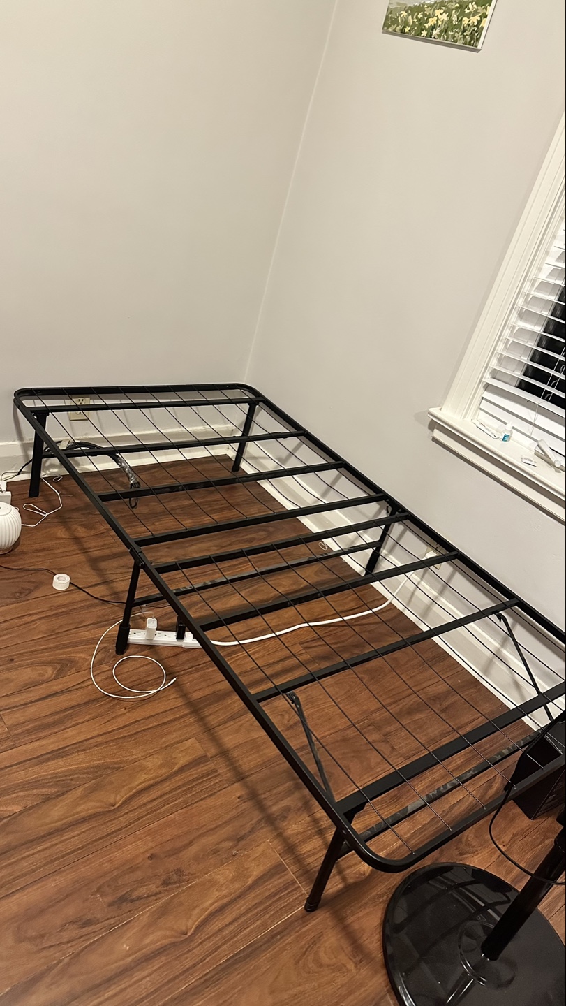 Metal Bed Frame & Mattress - Twin Size