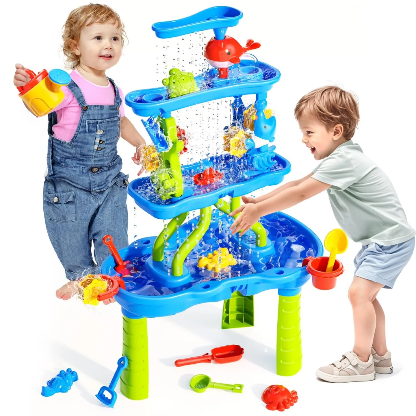 Skirfy 4-Tier 41” Water Table for Kids - Sand + Water Play thumbnail