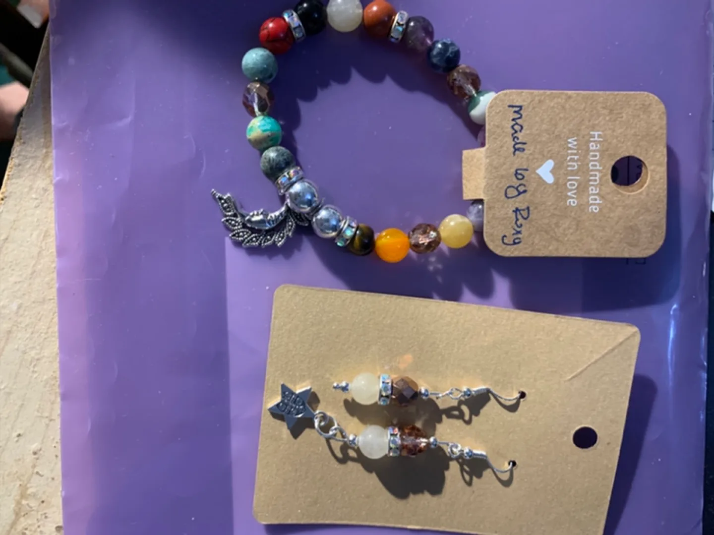 Handmade Beaded Bracelet & Earrings Set 🇨🇦 🍁 thumbnail