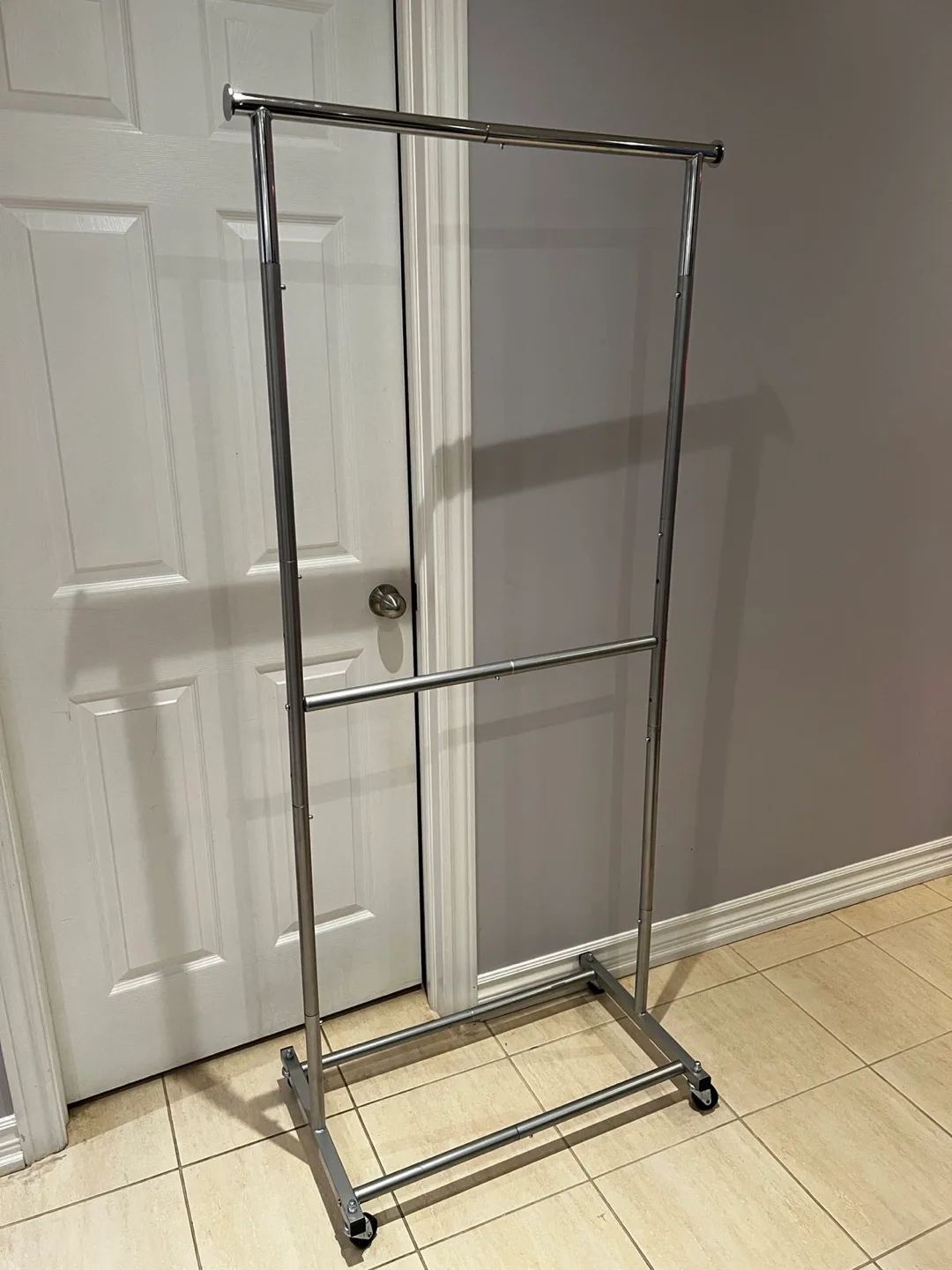 Rolling Garment Rack - Silver thumbnail