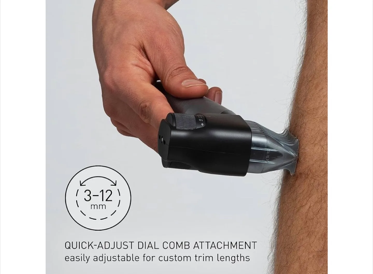 Panasonic Slim Line Body Groomer w Two Attachments, Silver image indicator(5)