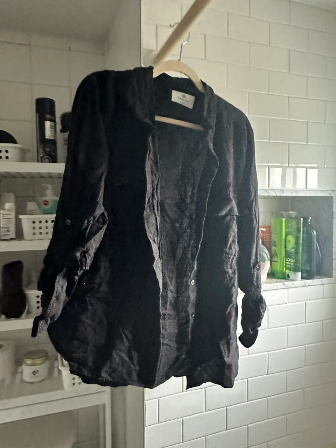 Babaton Black Button-Up Shirt - Size L thumbnail