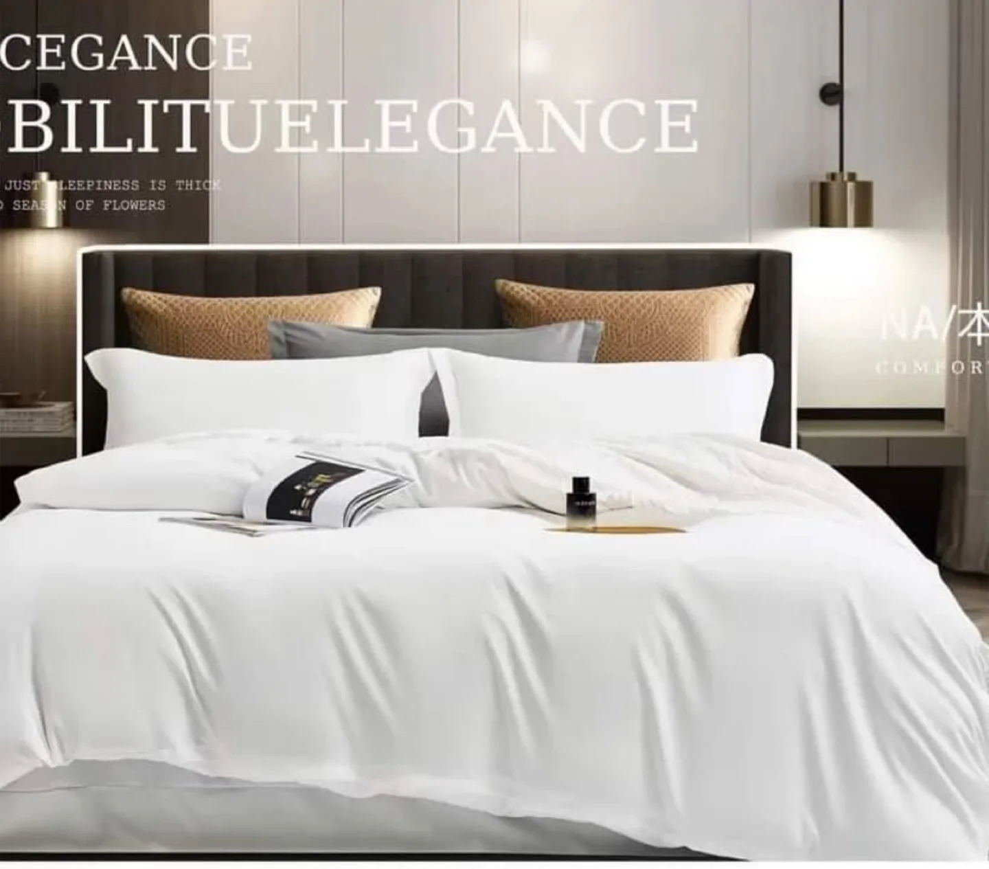 4pcs White Bedding Set duvet covers sets thumbnail