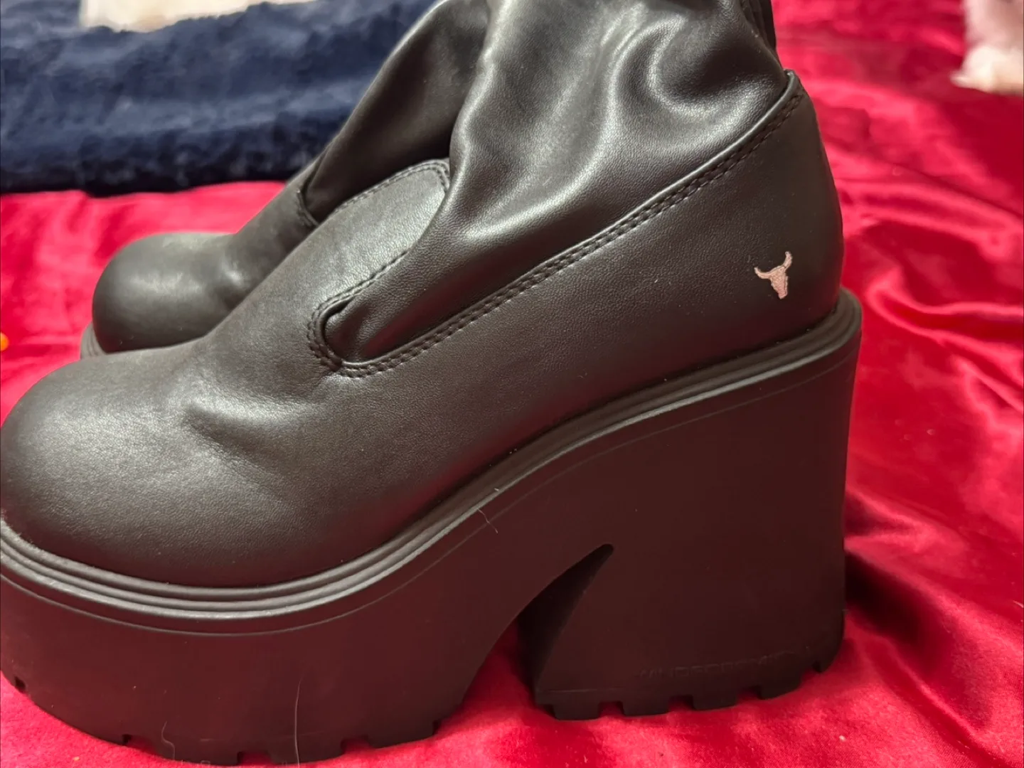 Windsorsmith Black Platform Boots - Size 6 thumbnail