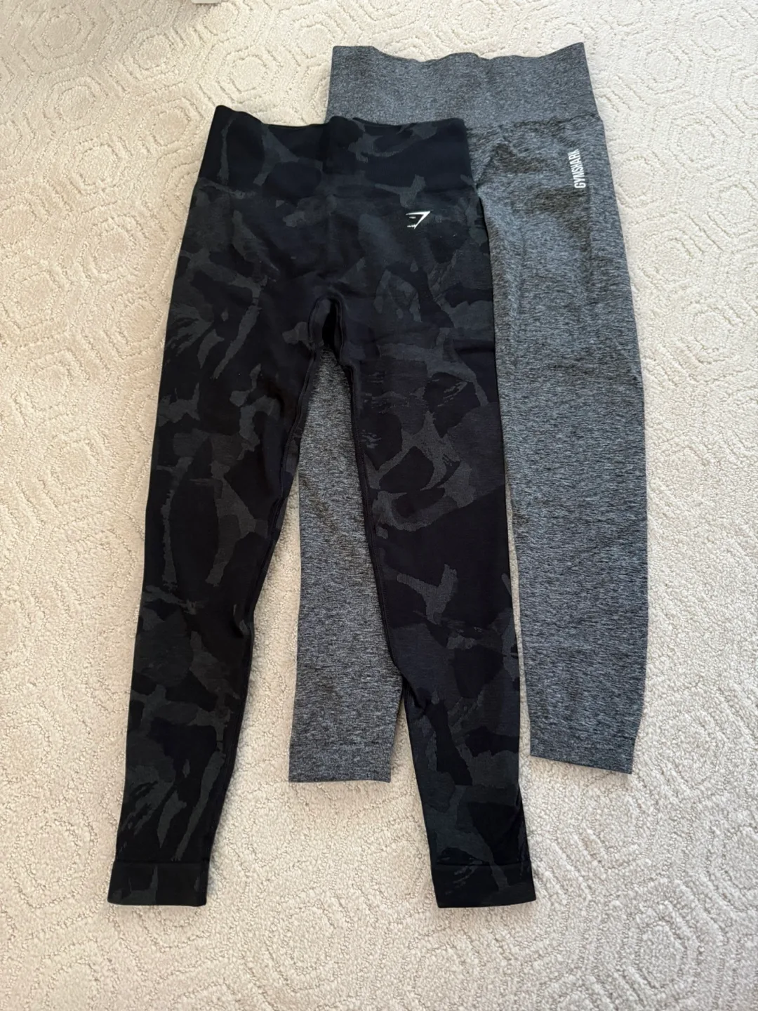 Gymshark Leggings - Black Camo & Grey Marl thumbnail