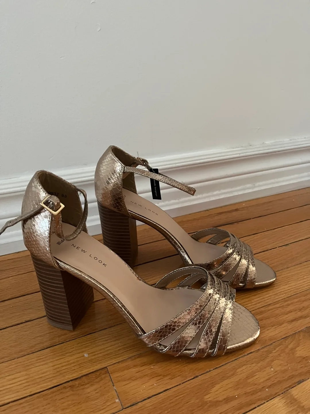 New Look Gold Heels - Size 9 Wide Fit thumbnail