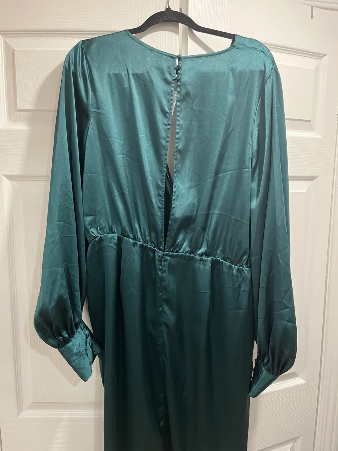 ASOS Design Green Satin Midi Dress - Size US 6 thumbnail
