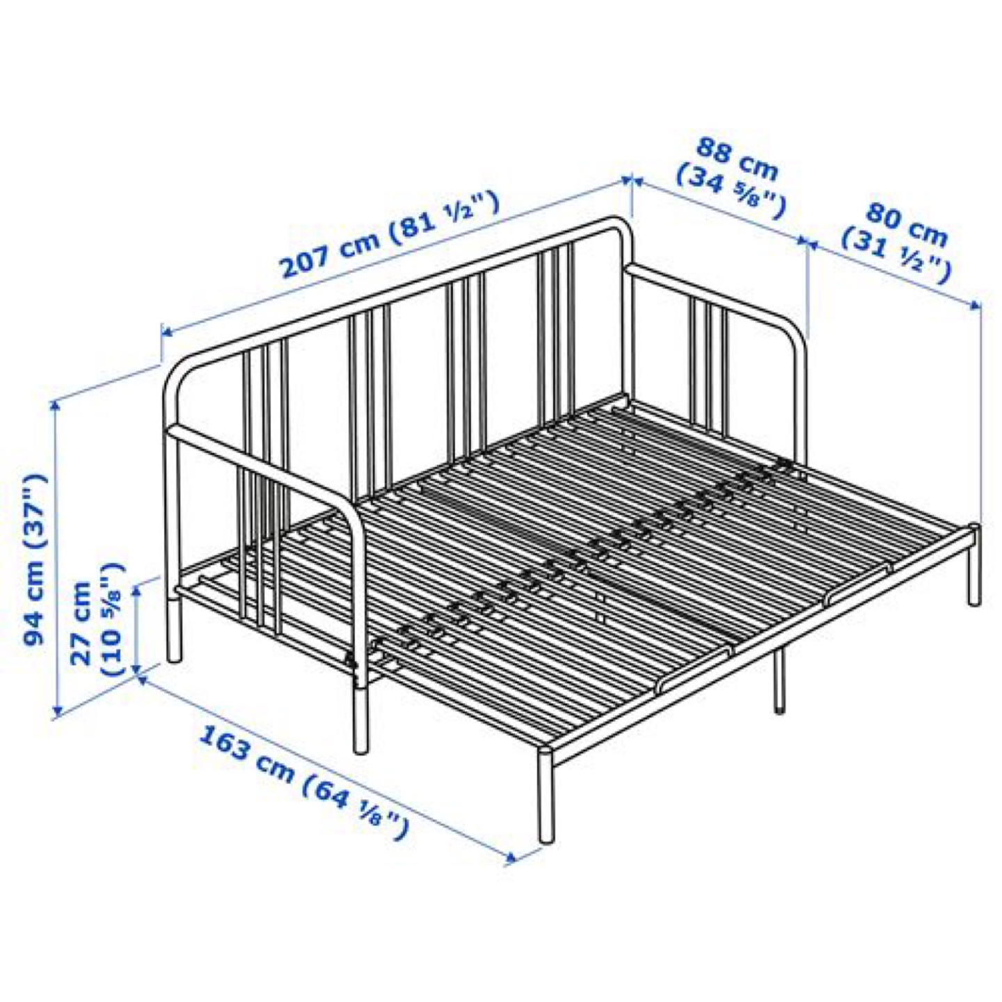 IKEA ÅSBYGDA Twin Foam Mattress + FYRESDAL Daybed - photo 3