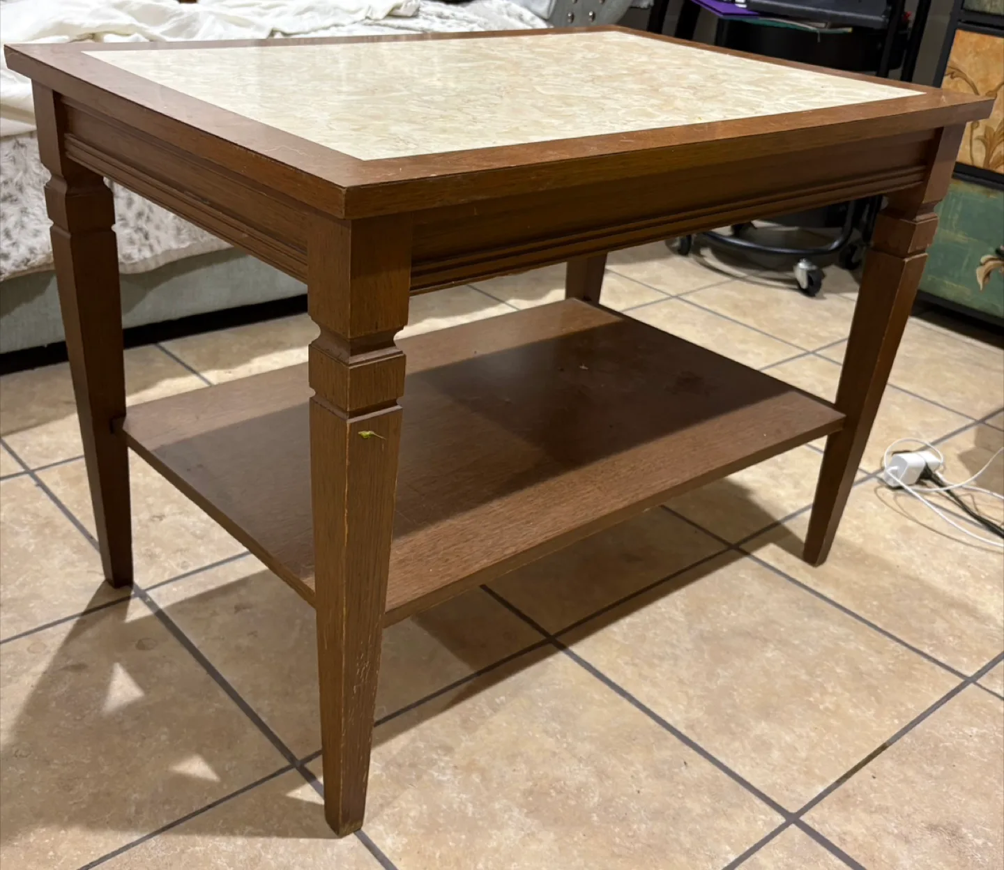 🥕Vintage Brown Wood Coffee Table thumbnail