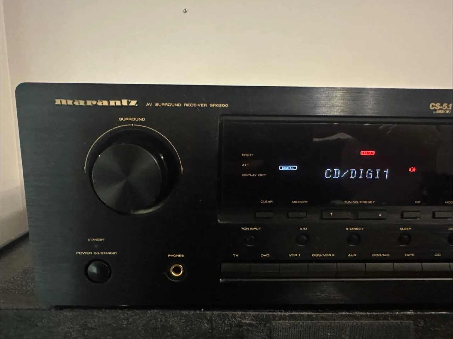 Marantz SR6200 6.1 receiver 110 watts per channel image indicator(2)