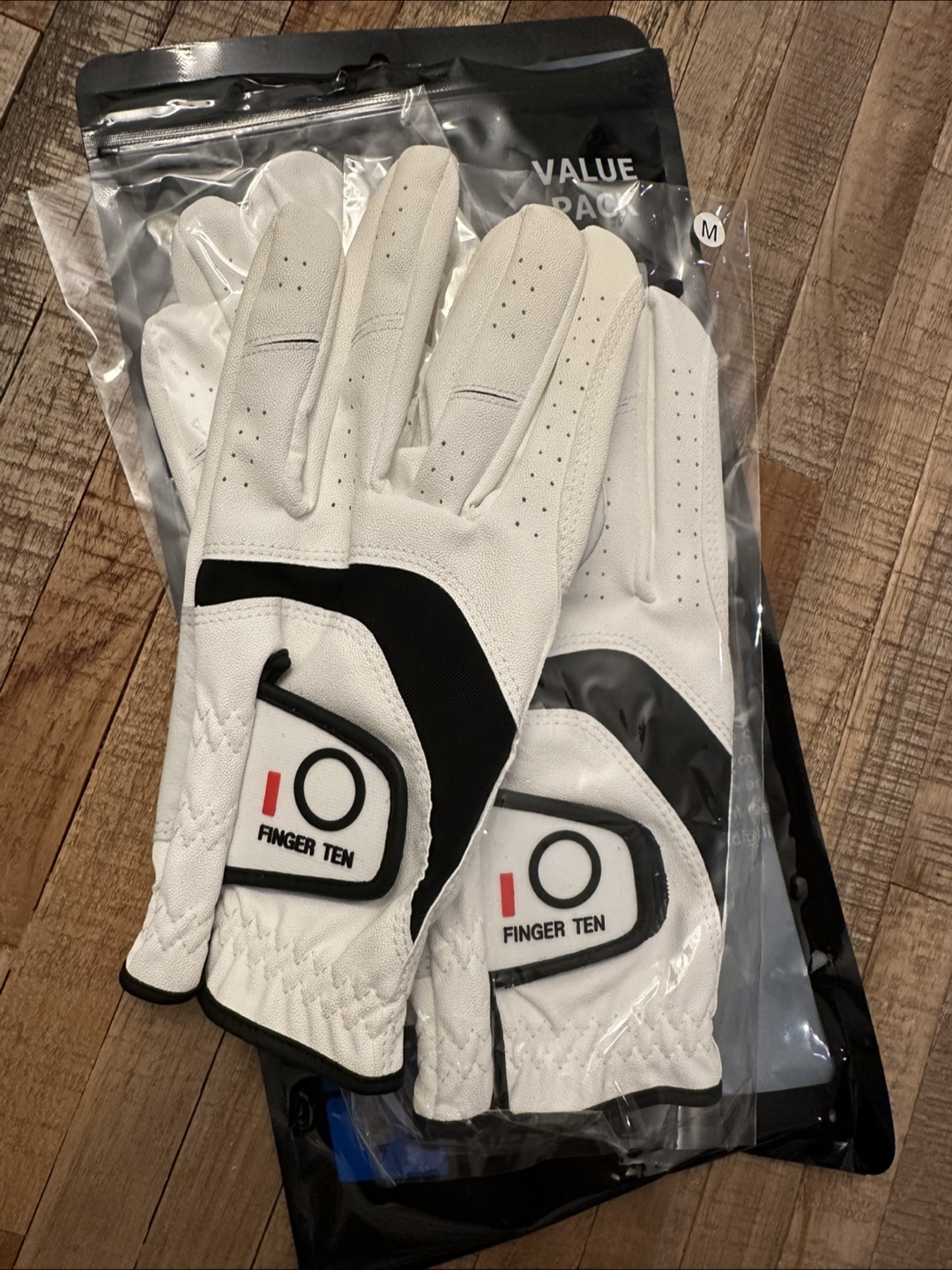 Finger Ten Golf Gloves - Value Pack - Size M - NEW