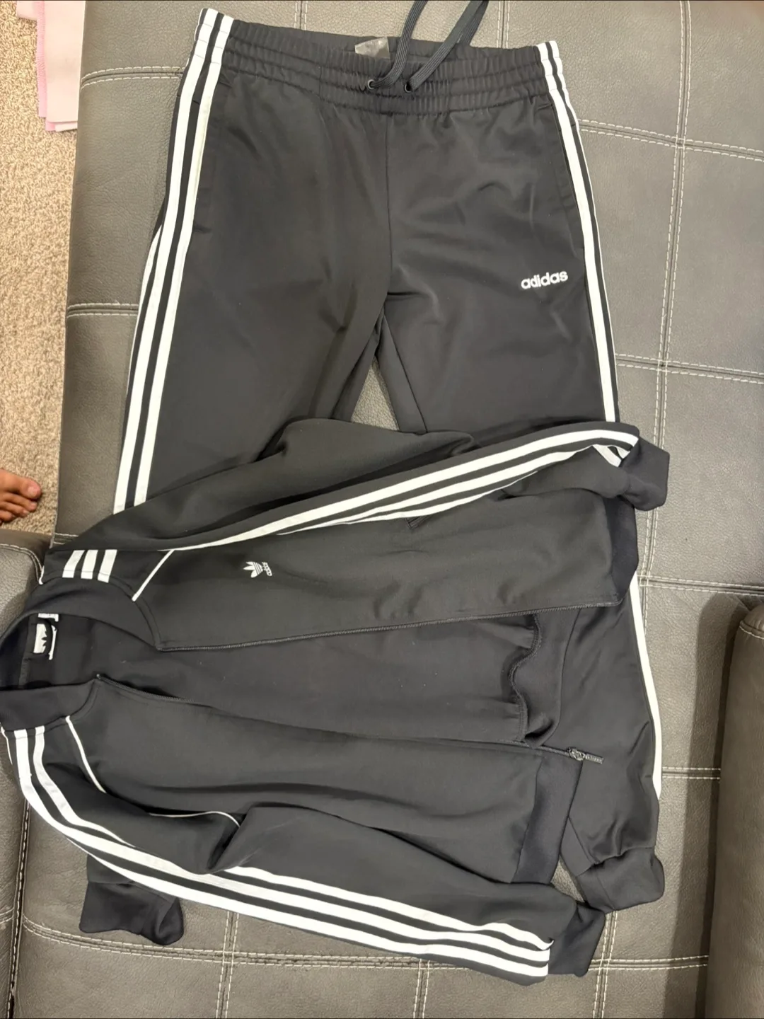 Adidas Black Track Pants - Size M image indicator(3)