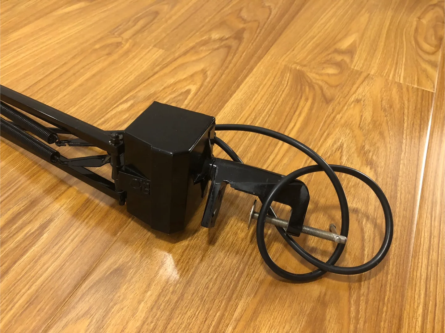 Large Black desktop swing arm Magnifying glass and lamp image indicator(6)