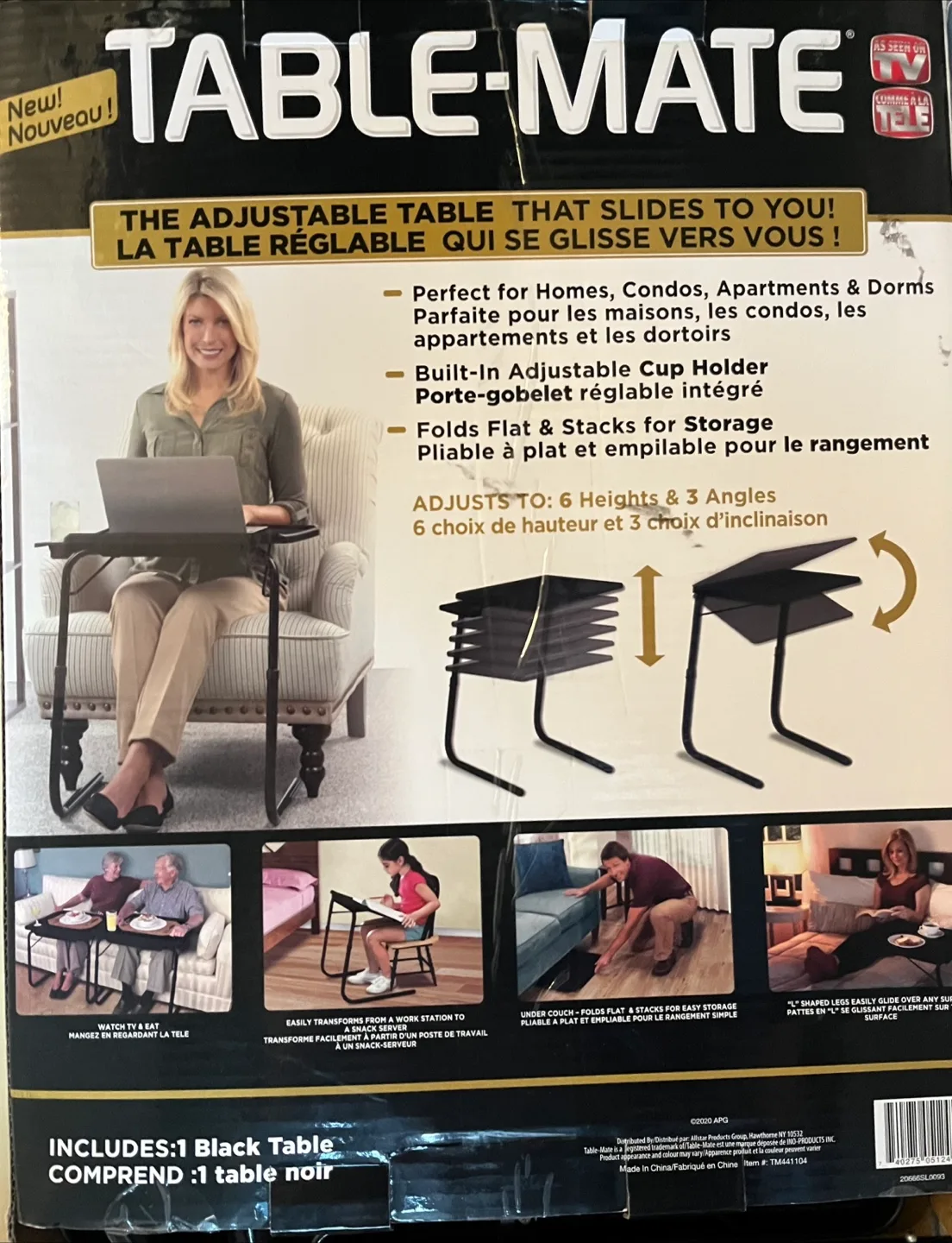 Table-Mate Adjustable Table - Black thumbnail