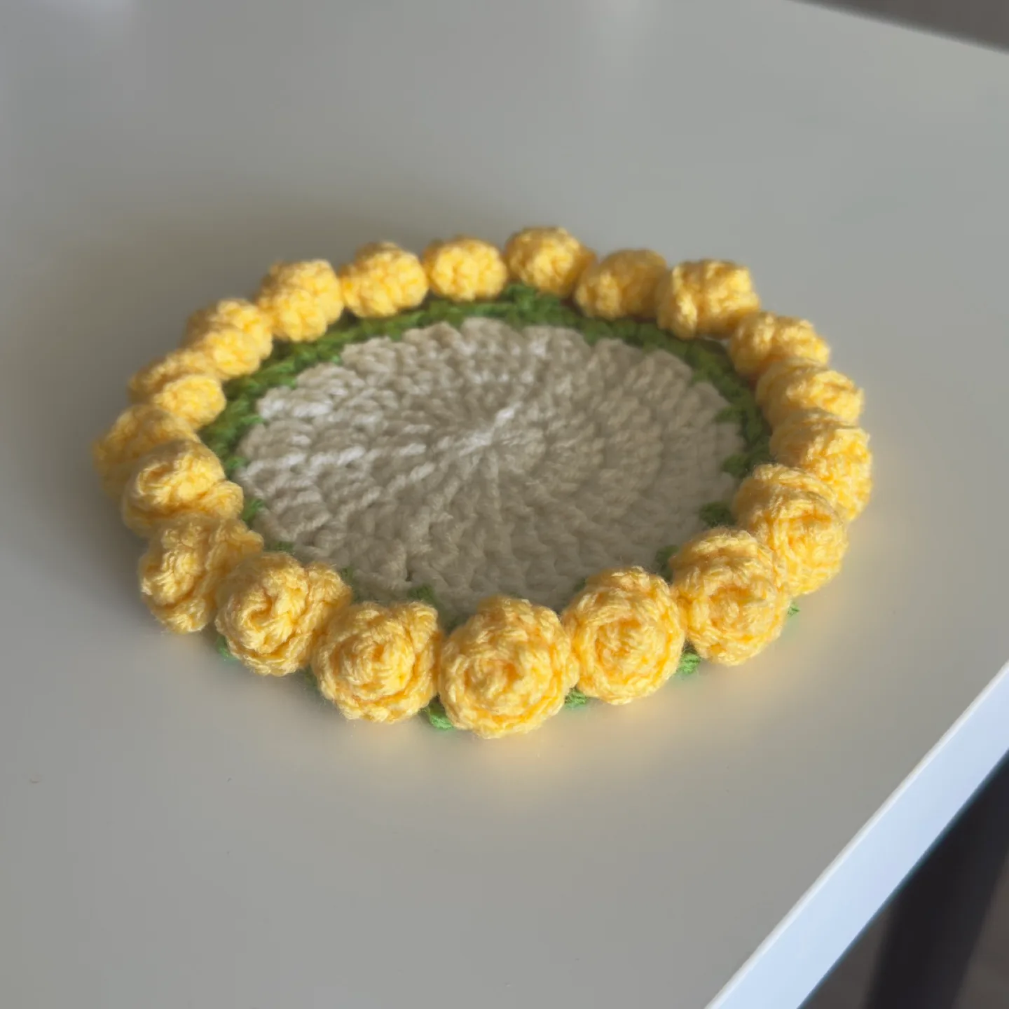 Handmade Crochet Coaster Set - Roses thumbnail