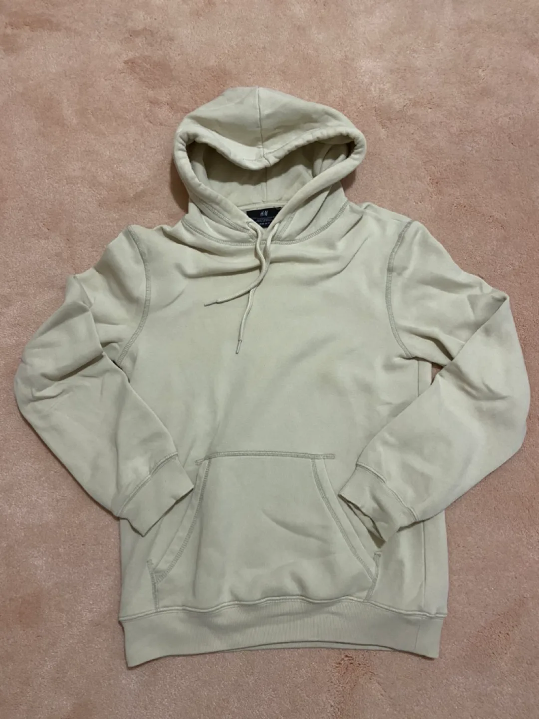 H&M Beige/Tan Relaxed Fit Hoodie - Size XS thumbnail