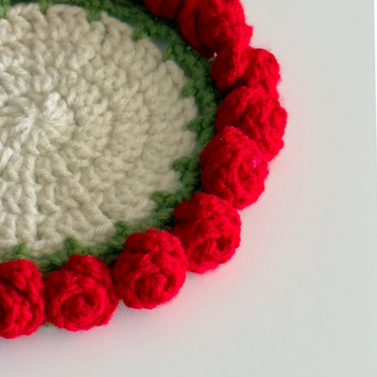Handmade Crochet Coaster Set - Roses image indicator(6)