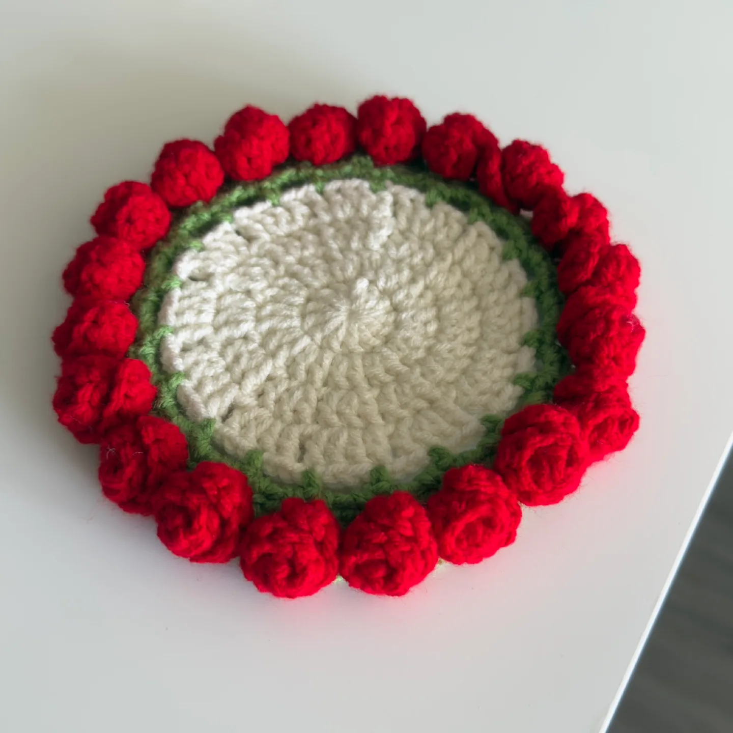 Handmade Crochet Coaster Set - Roses image indicator(5)