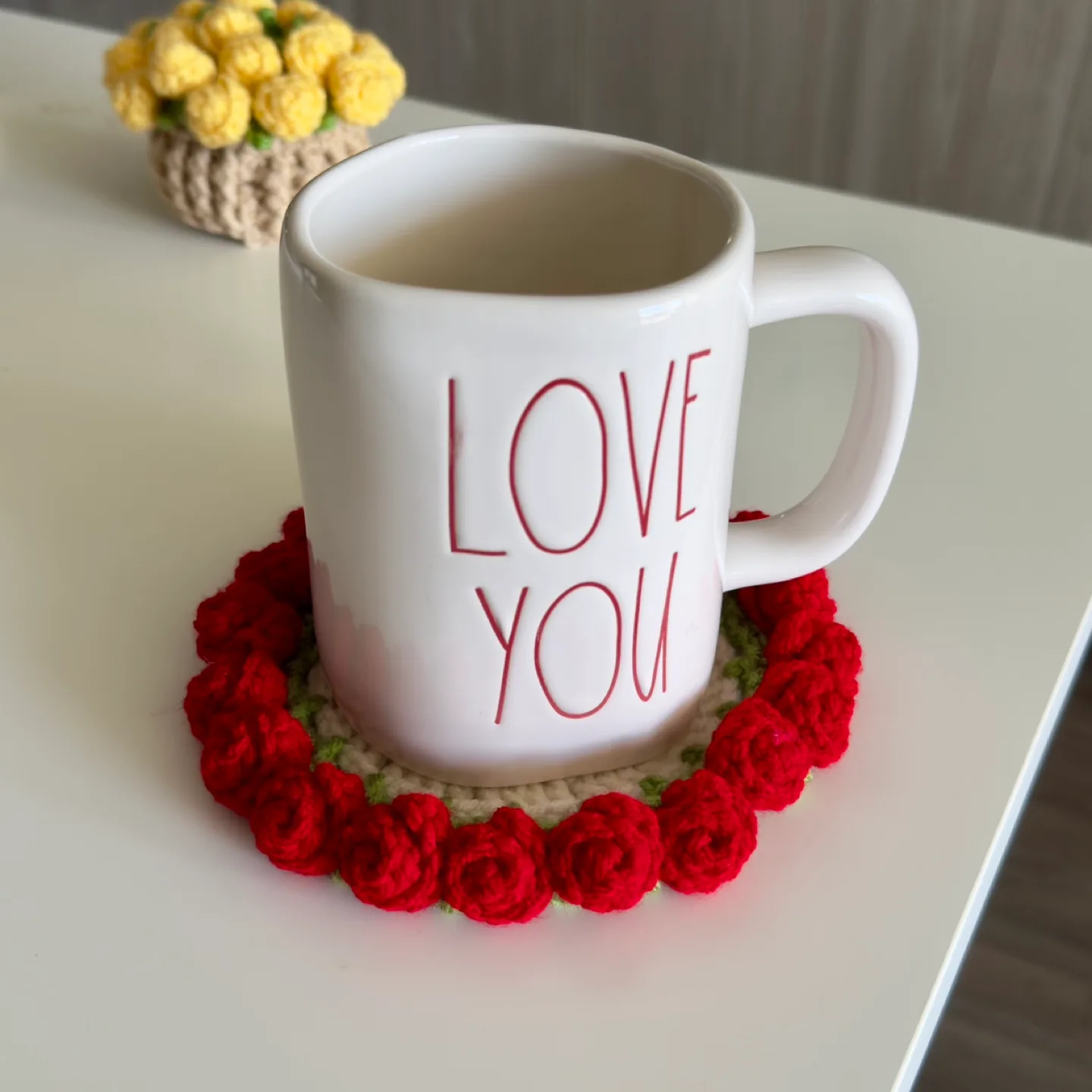 Handmade Crochet Coaster Set - Roses image indicator(7)