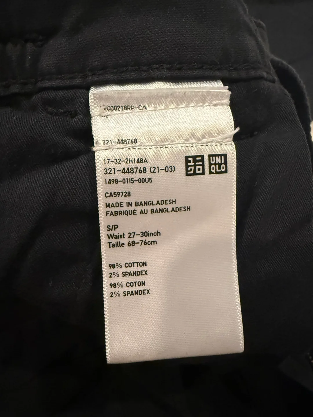 Uniqlo Black Cargo Pants - Size S image indicator(3)