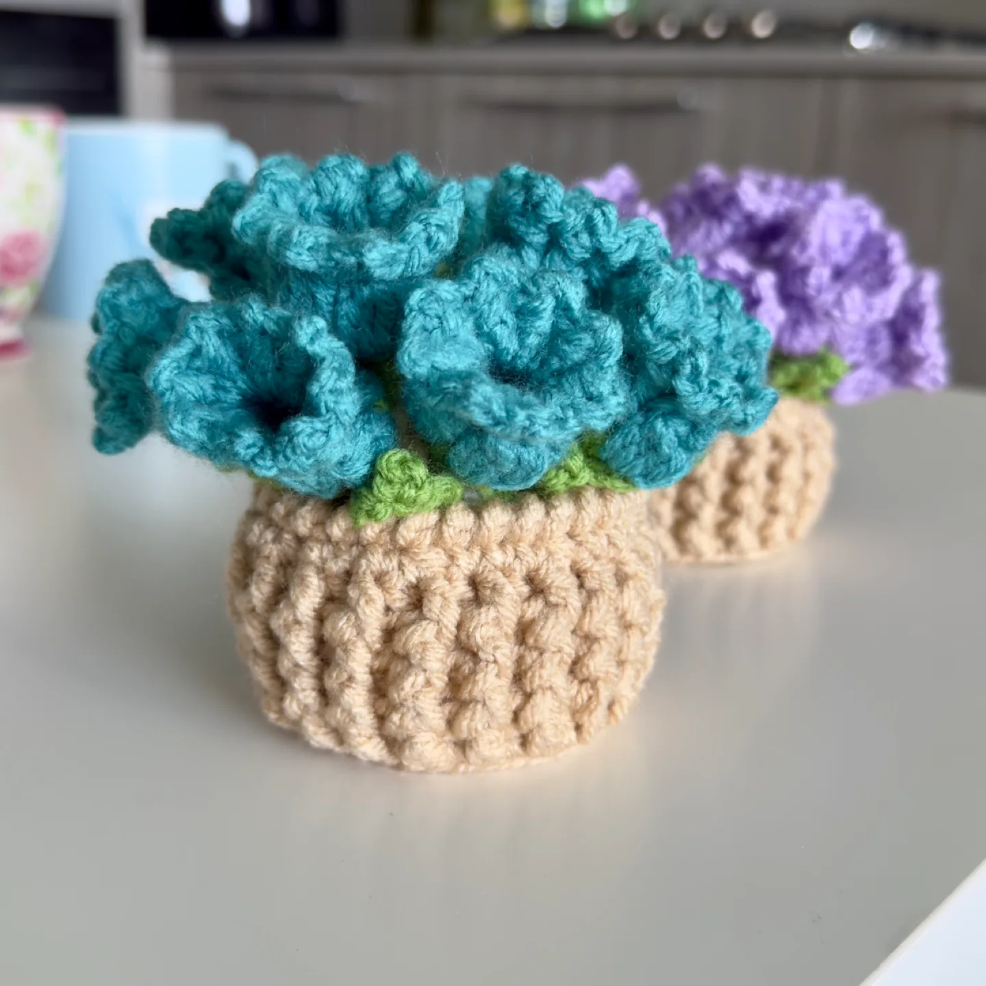 Handmade Crocheted Flower Coaster Set image indicator(3)