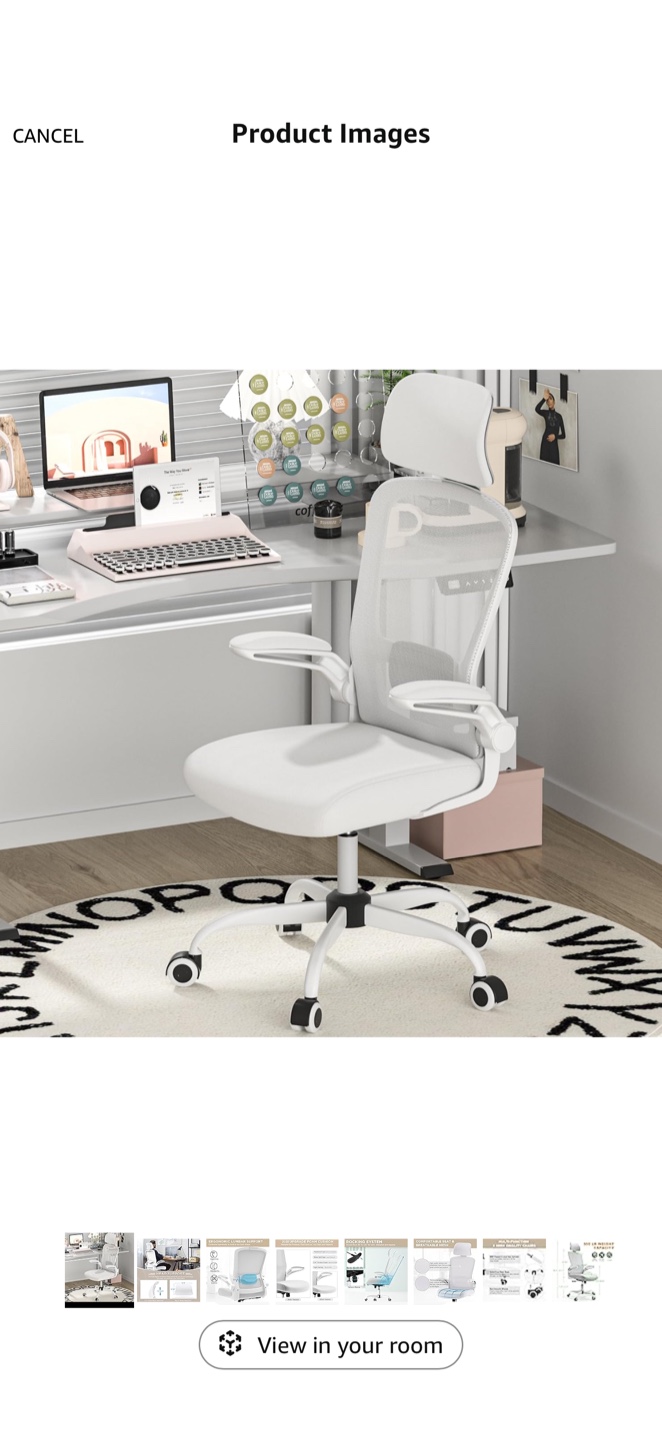 Ergonomic White Office Chair