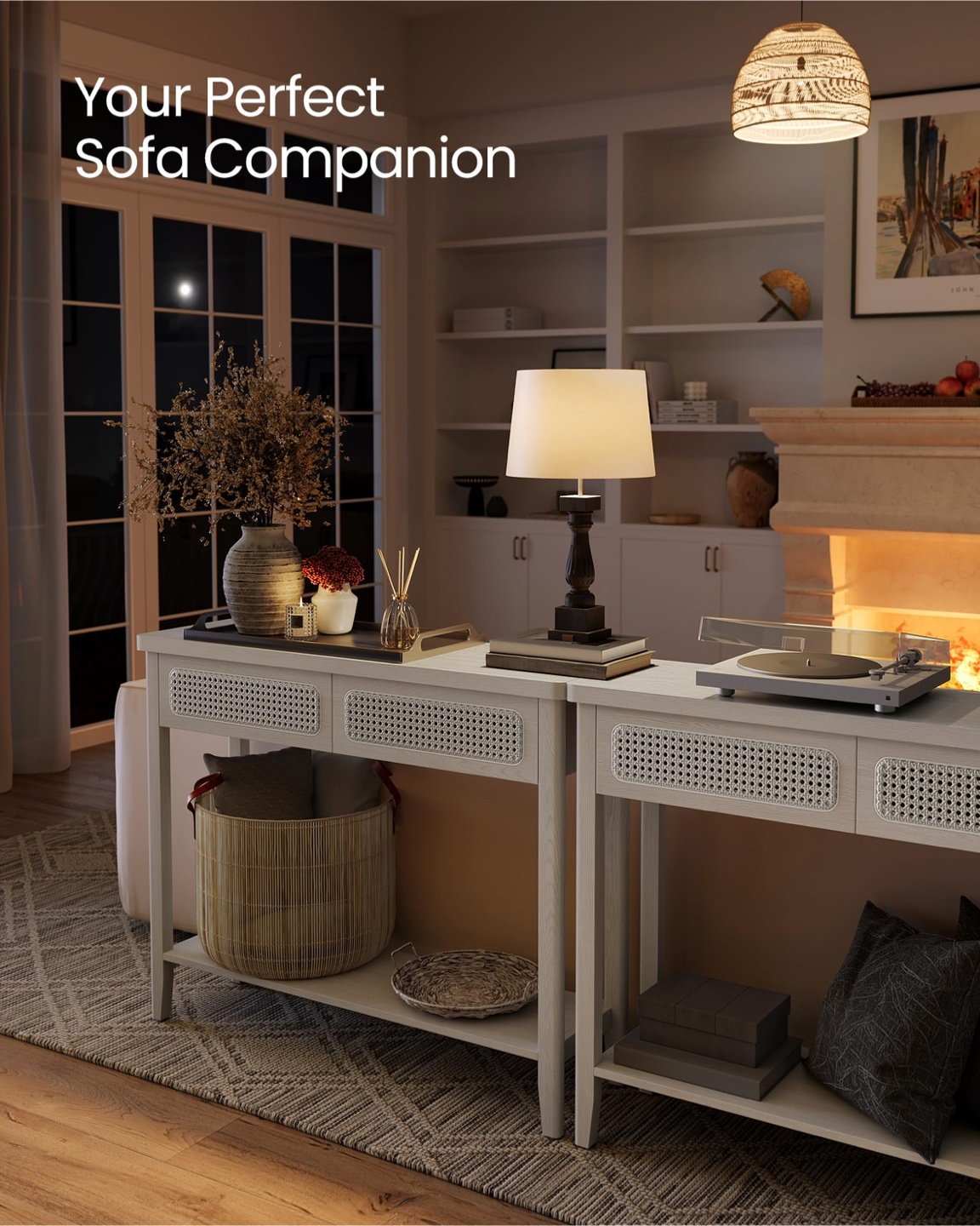VASAGLE Console Table, Boho Entryway Table - photo 4