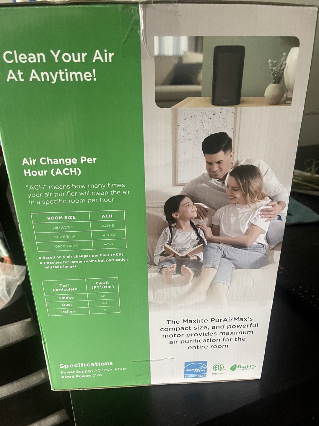 MaxLite Home PurAirMax True HEPA Air Purifier - photo 3