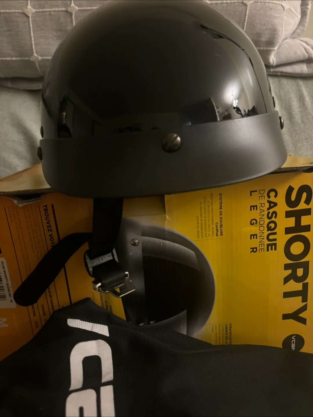 VCAN Shorty Classic Half-Shell Cruiser Helmet - Size M image indicator(2)