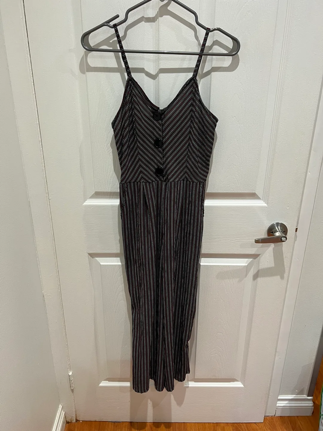 Women’s striped jumpsuit thumbnail