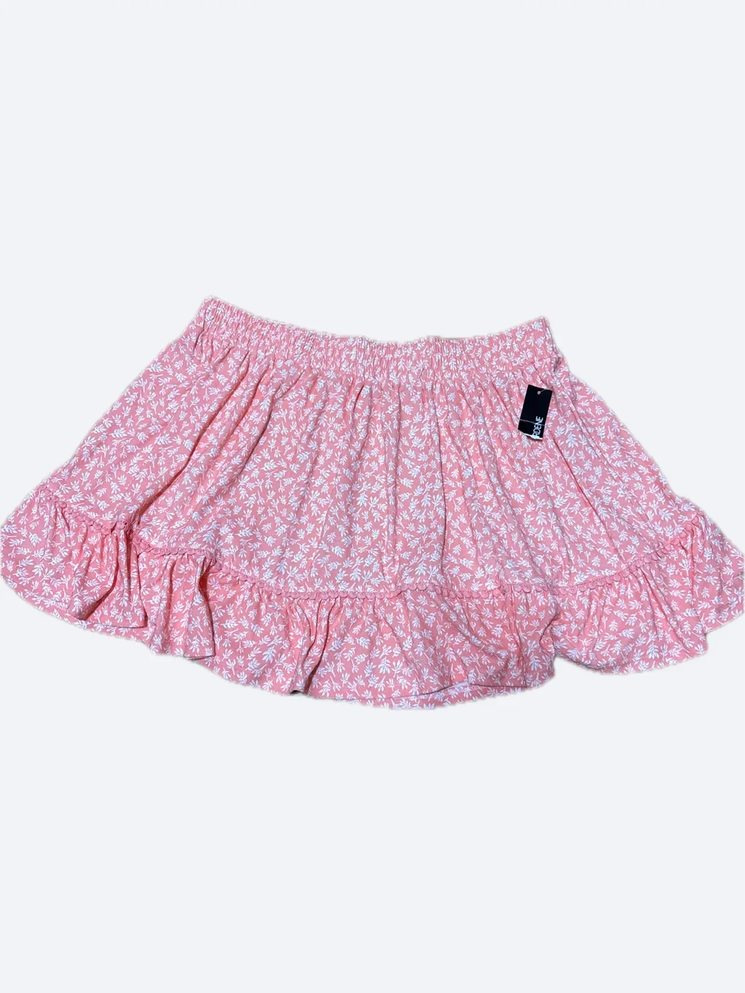 Style Pink Floral Mini Skirt thumbnail