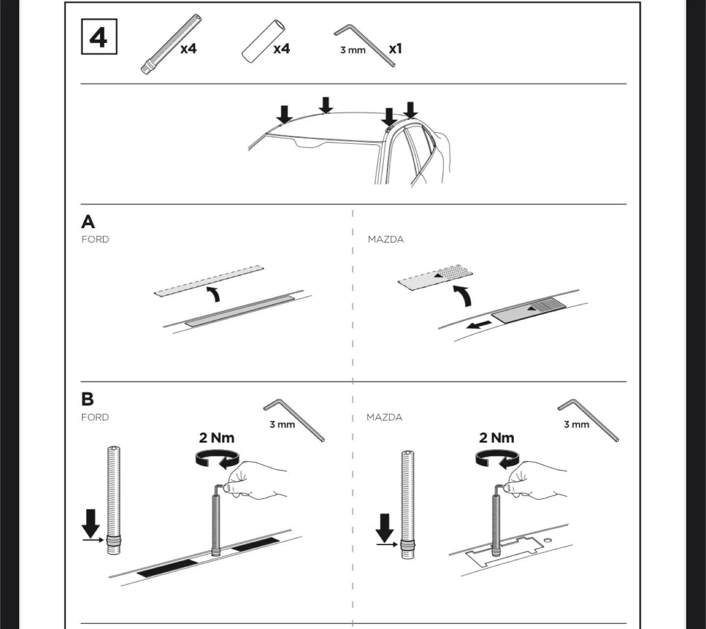 Thule Fit Kit 3069 - Roof Rack Kit image indicator(3)